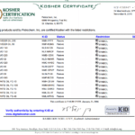 Kosher Certified for Petrochem Lubricants / Oil