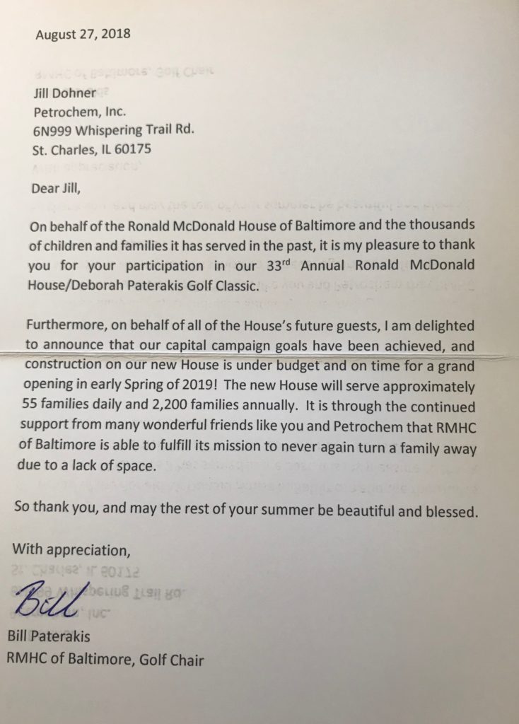 The Deborah Paterakis Golf Classic For The Ronald MC Donald House Of Baltimore